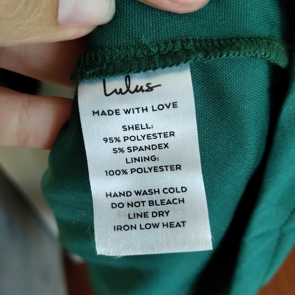 Lulu's Romantic Destiny Emerald Green Square Neck Trumpet Maxi Dress Size Medium - Picture 6 of 11